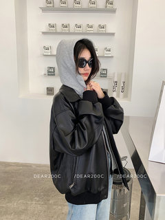High-end 2026 spring new style sheepskin leather jacket mid-length detachable baseball uniform jacket leather jacket for women