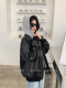 High-end 2026 spring new style sheepskin leather jacket mid-length detachable baseball uniform jacket leather jacket for women