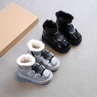 Детские зимние удерживающие тепло ботинки для мальчиков, зеркальный эффект, коллекция 2021, мягкая подошва