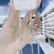 2020 new hypoallergenic net red explosion tassel earrings female simple personality temperament wild long tassel earrings