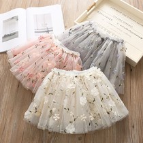 Female baby gauze skirt 1-3-5 years old puffy gauze childrens mesh dress summer baby skirt spring and autumn girl skirt