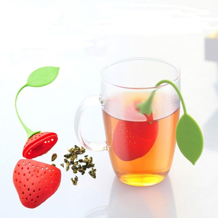 Creative Silicone Strawberry Tea Bag Tea Maker Tea Bag Tea Leaker Tea Filter Tea Strainer Tea Spacer Environmental Protection