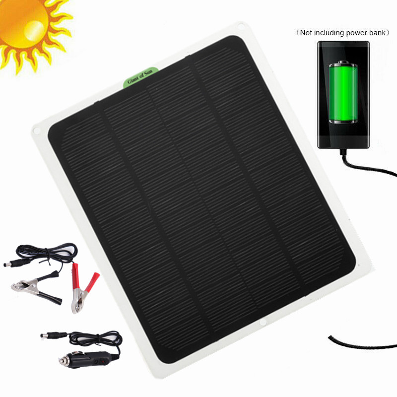 20W monocrystalline silicon charging car flexible solar panel Yacht charger Outdoor photovoltaic power generation panel