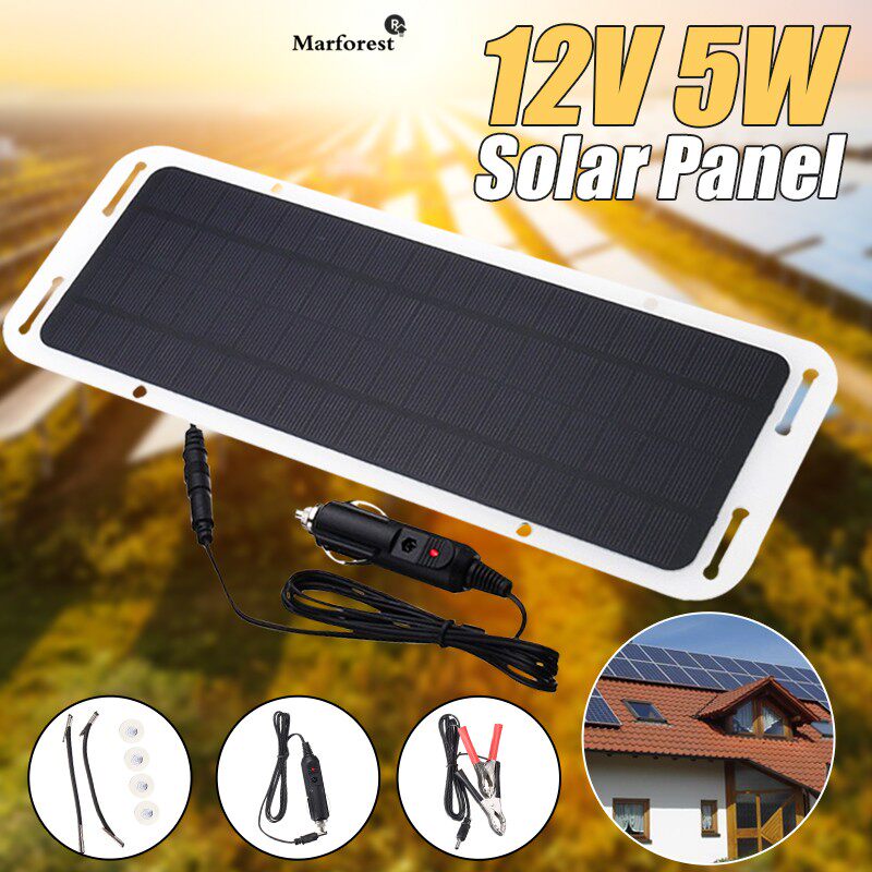 Solar Panel Car Charger Solar Car Accumulator Car Locomotive Towed Storage Battery Charge
