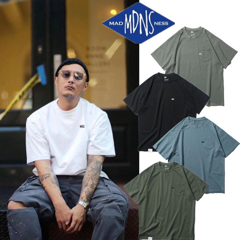 Hong Kong Tidal Wave Trendy Short Sleeve T-shirt Male Yu Wenle Day Department 100 Hitch Undershirt Summer Thin style T-shirt Leisure full cotton