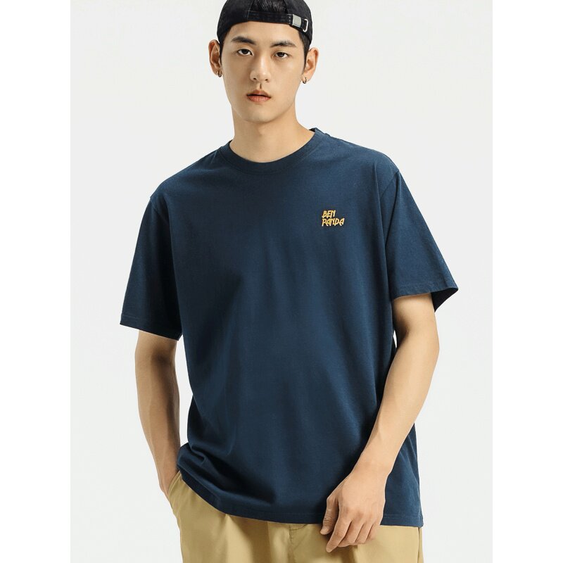 Panda Ben 2021 Summer Men T Short Sleeve Tide Card Trend Printed Pure Cotton T-Shirt Country Wave Loose Casual T-Shirt