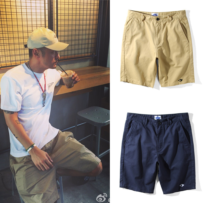 Tide Card Tooling Shorts Men's Wave Day Department Summer Wear of Yu Wenle Hong Kong Wind Leisure 50% Pants Trend Ins easing