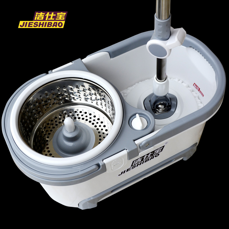 Jiesbao rotary mop large household labor-saving mop with bucket automatic drying and wet dual-use lazy mopping artifact