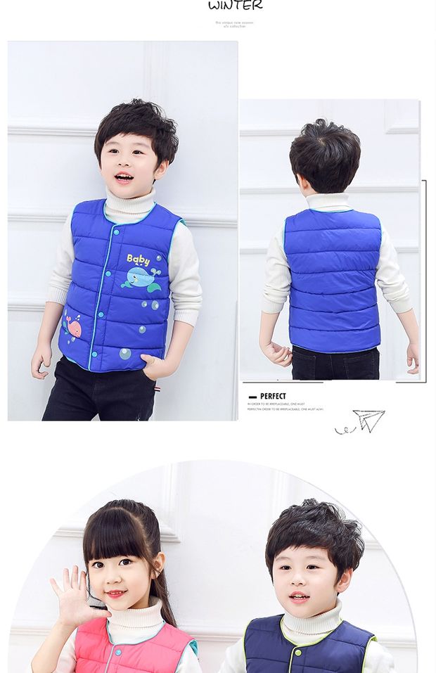 Khuyến mãi chống mùa cho trẻ em xuống áo vest cotton bé trai bé gái shop trẻ em
