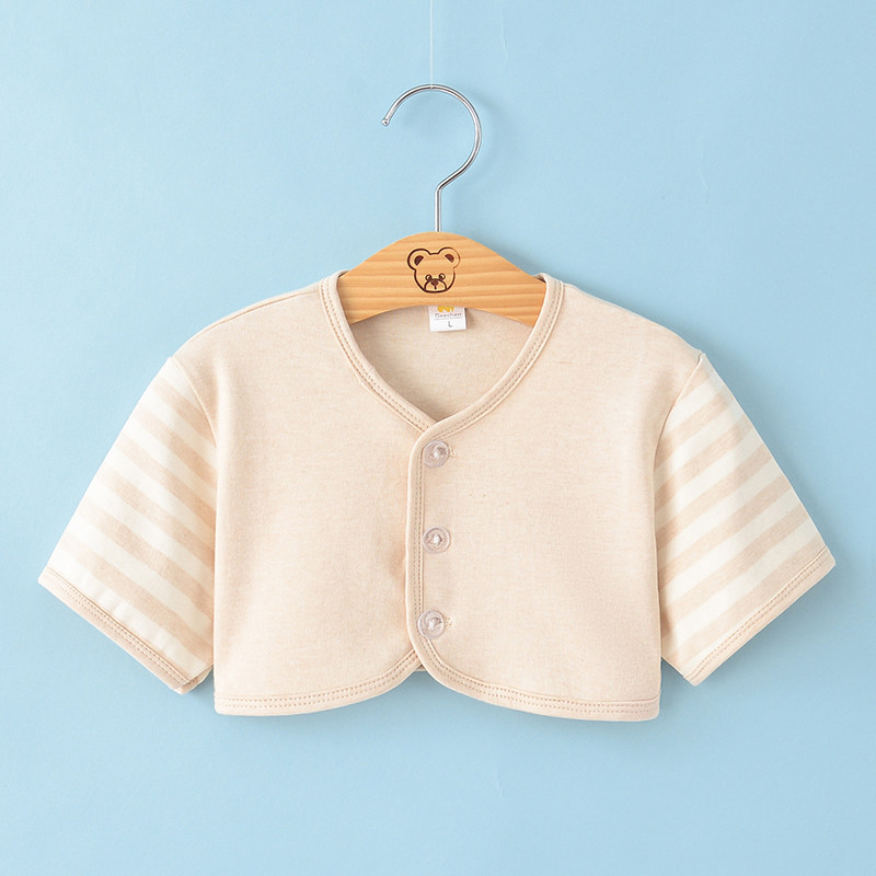 Baby shoulder pads summer thin sleeping warm cotton baby vest children's shawl air-conditioned room