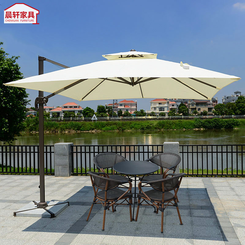 Outdoor umbrellas, courtyard umbrellas, tables and chairs, hand-shaking umbrellas, Roman umbrellas, outdoor security guard box umbrellas, square balcony umbrellas