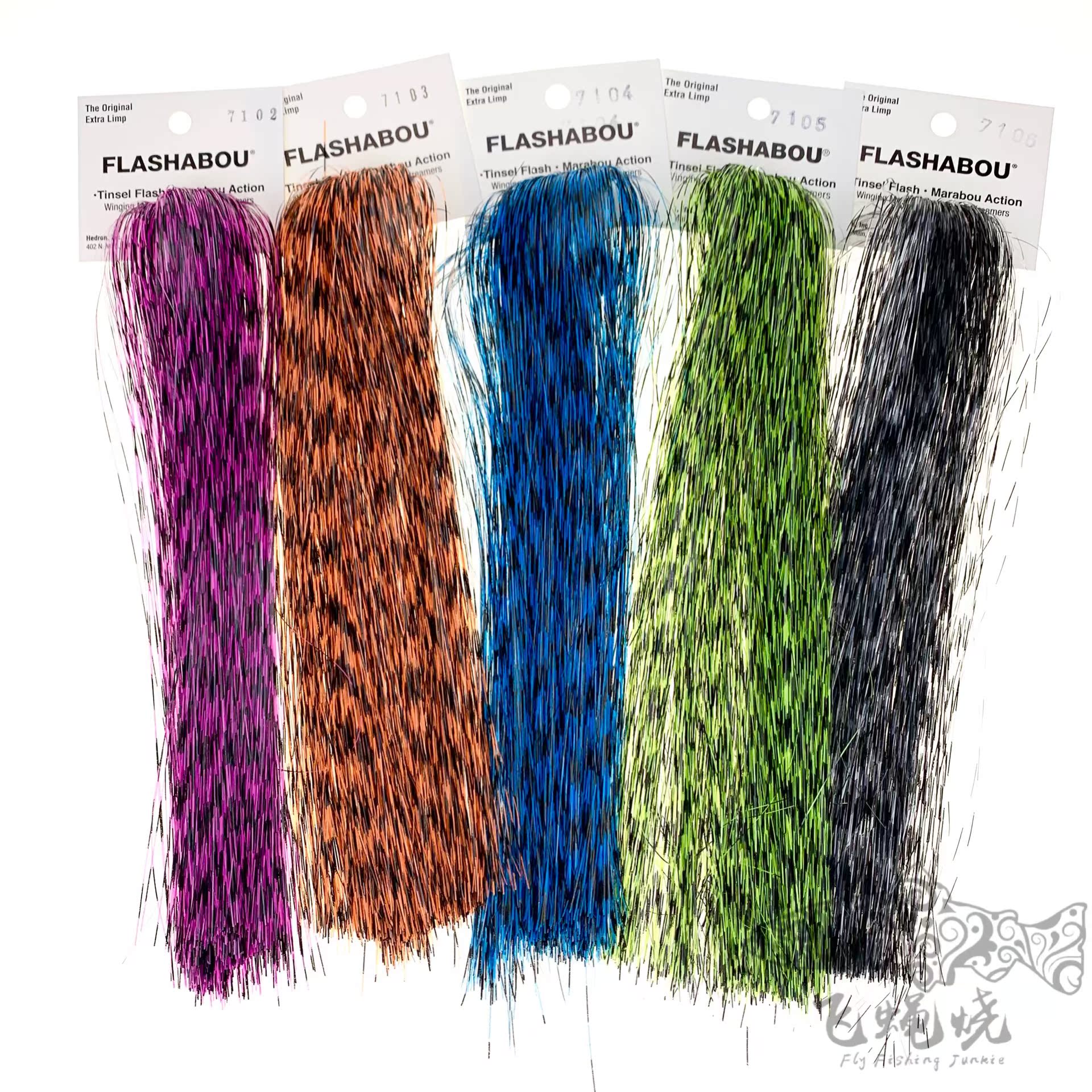 Spot HARELINE Flashabou ribbon Fiber binding material Fly fishing Fly burning