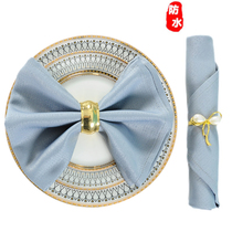 High-end napkin folded cloth Western restaurant cloth hotel special hotel cup cloth club small square towel ring cloth buckle