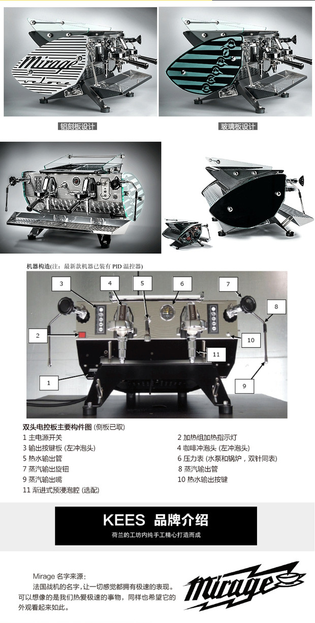 Máy pha cà phê chuyên nghiệp Thâm Quyến Hà Lan Kees Mirage ph Phantom - Máy pha cà phê máy xay hạt cafe