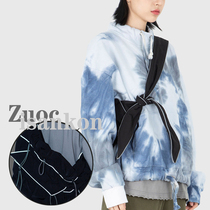  (Sitting and eating mountain air)Korean tooling bag messenger bag cross-bag folding functional casual shoulder backpack female drawstring bag