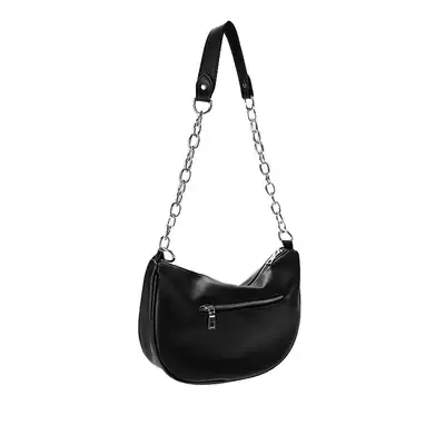 (Sitting and eating mountains) Korea cross-span leisure shoulder bag Street hip-hop ins leather bag multi-pocket