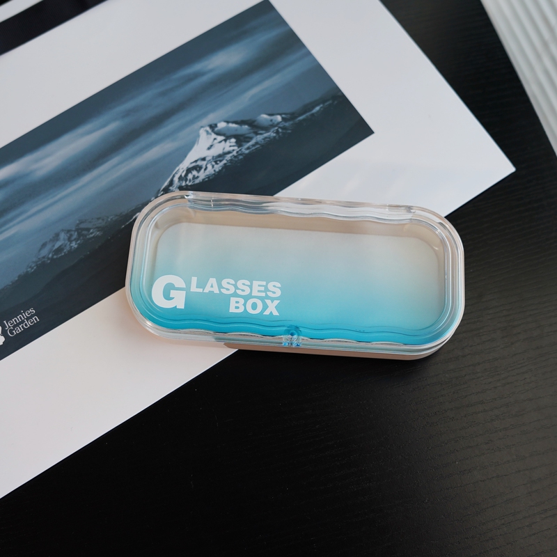 Colorful Transparent Glasses Case, High-Quality Student Unisex Glasses Storage Box, Transparent Cover Frame-Style Glasses Case Colorful Transparent Glasses Case, High-Quality Student Unisex Glasses Storage Box, Transparent Cover Frame-Style Glasses Case