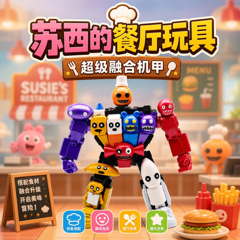 Suzi's Restaurant Toy Figure Combines Monster Mecha Model and Doll