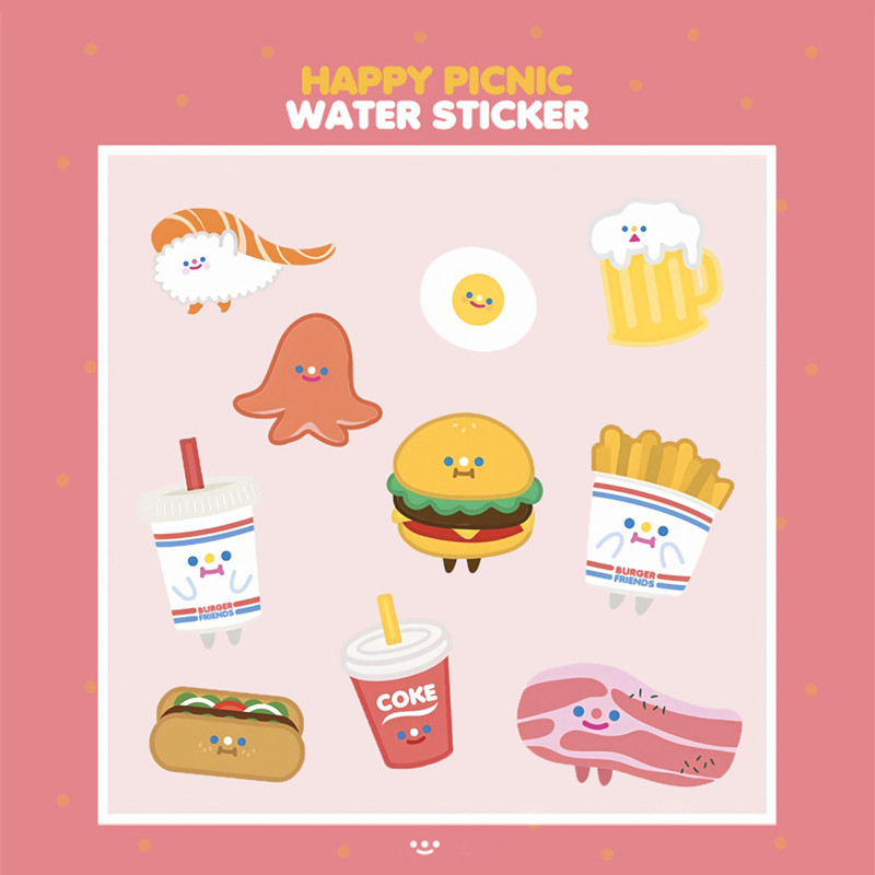 Cartoon pork belly acrylic brooch burger sandwich badge cute bag decoration girl heart birthday gift