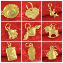 Simulation of gold small pendant diy deer Trojan Jans congratulations on Fortune Gold Rice Bowl hand and foot bracelet pendant for men and women