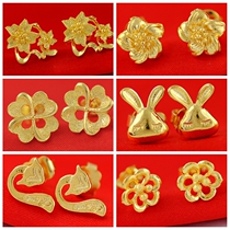 Vietnam sand gold earrings rose Fox camellia flower earrings female Japanese and Korean hypoallergenic gilded earrings