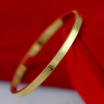 C154 gold plated Imperial Concubine bracelet brass Gold Gold Gold Lady Great Wall Oval sand gold bracelet