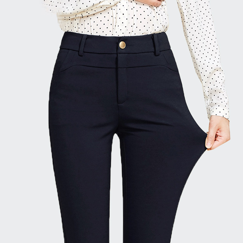 Ielts Cheng women's pants autumn cigarette tube pants women's new professional trousers pants black trousers high waist casual suit pants