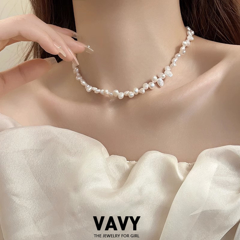 VAVY（礼盒）巴洛克小米粒淡水珍珠项链女气质时尚异形不规则珍珠锁骨链女