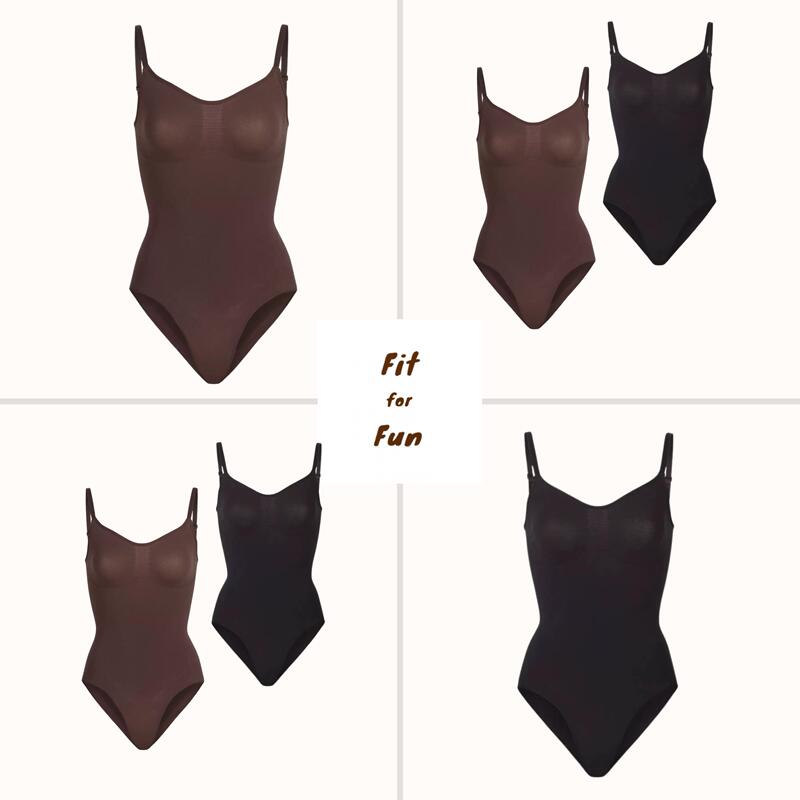 Fitforfun Shapewear for Women, Tummy Control, Waist Slimming, Same Style as Skim*, Seamless, Beautiful Back, Camisole One-Piece