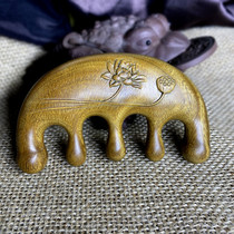 New product (Title) authentic green sandalwood carpenter jade sandalwood meridian comb massage comb head and neck hand