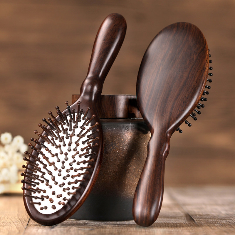 Ebony carpenter airbag head massage comb acid stick wood large board air cushion comb anti-static hairdressing comb