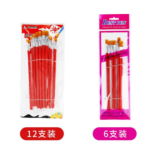 Деревянная нейлоновая кисть, гуашь, акрил, акварель, мелки, краска, клей для создания градиентных переходов