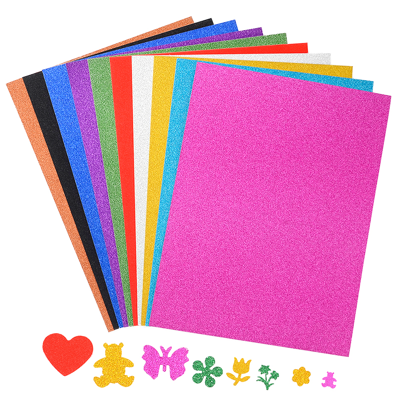 Not dropping gold powder flash paper jam bright powder A4 gold scallion gold powder paper back with glue kindergarten handmade diy embossed paper 