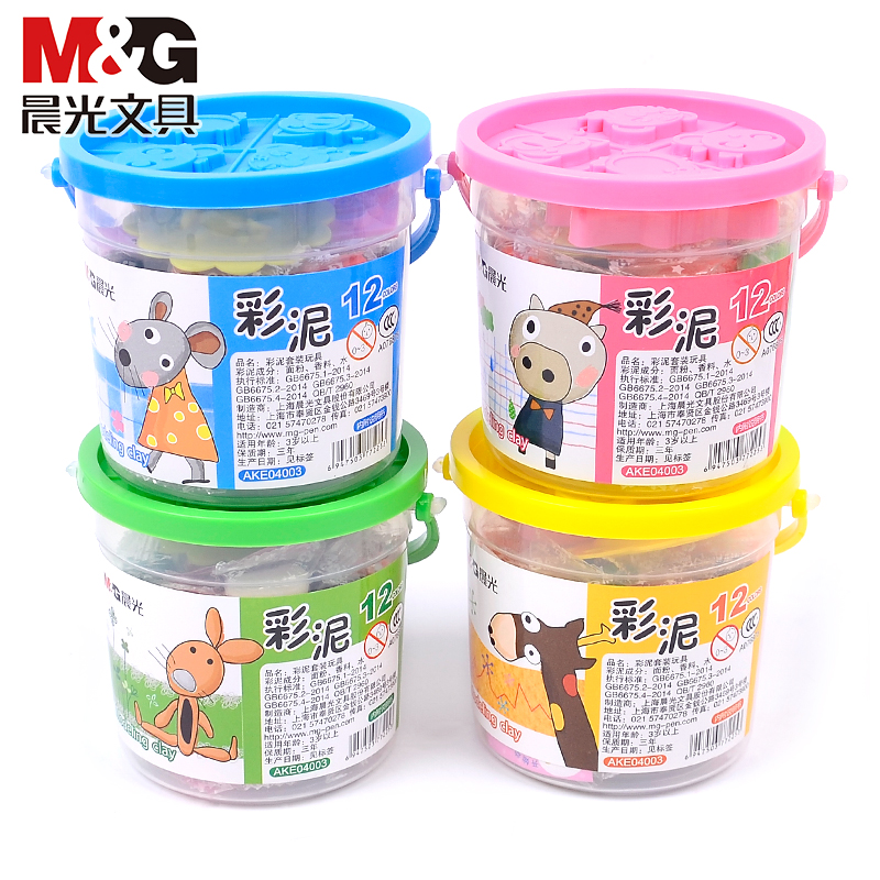 Chenguang Stationery 9-color 12-color barreled plasticine student plasticine children's puzzle color mud handmade mud