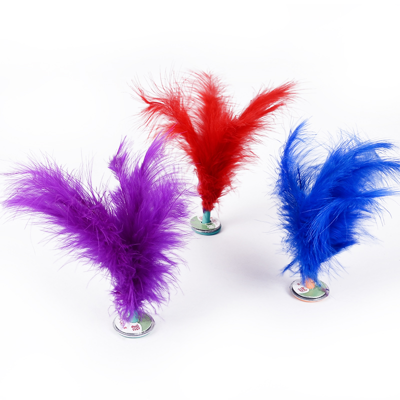 Color feather shuttlecock Kindergarten flower shuttlecock ball natural feather shuttlecock fluff shuttlecock kick shuttlecock toy