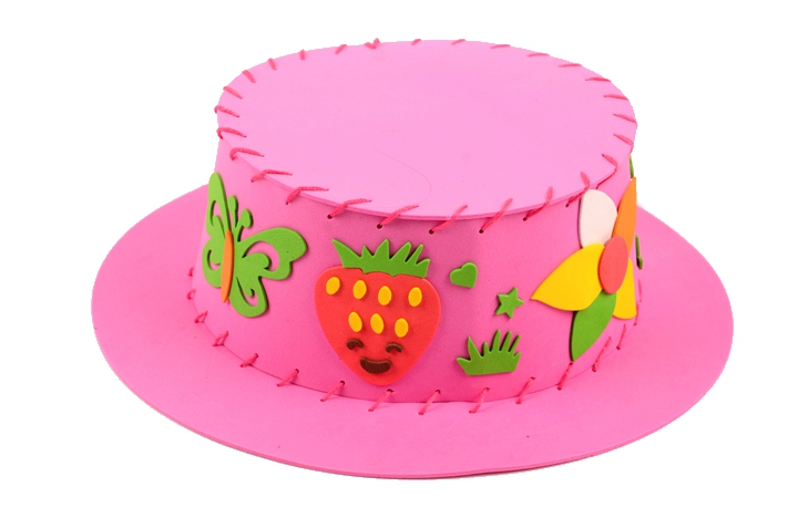 Mũ eva handmade DIY sản xuất ba chiều dán tranh sáng tạo may đồ chơi giáo dục mẫu giáo gói vật liệu