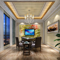 Bamboo and wood fiber integrated wall background wall custom painting Private custom to map custom whole house