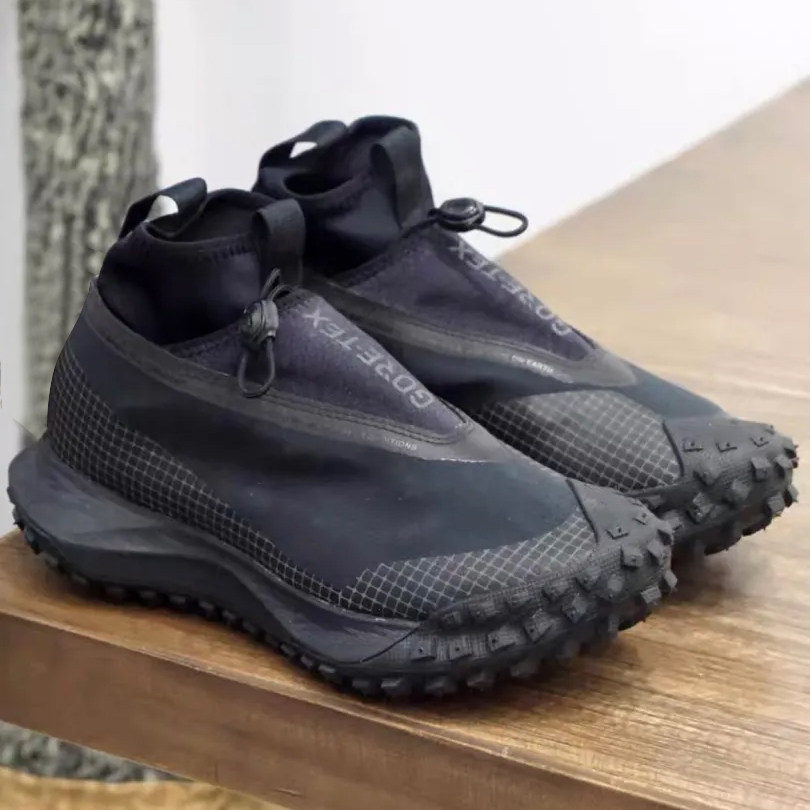 ACG Mountain Fly High Help Outdoor Climbing Hiking Shoes Running Cross-country Waterproof Anti-Slip Glistening Genders-Taobao