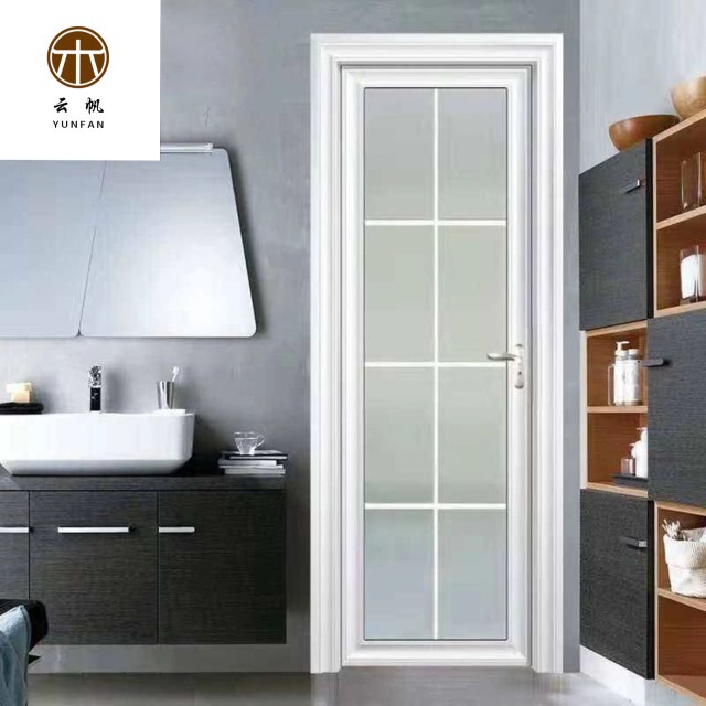 Toilet Door Kitchen Door Glass Door Aluminum Alloy Door Bathroom Door Cupboard Door Flat Door Tempered Glass in Stock