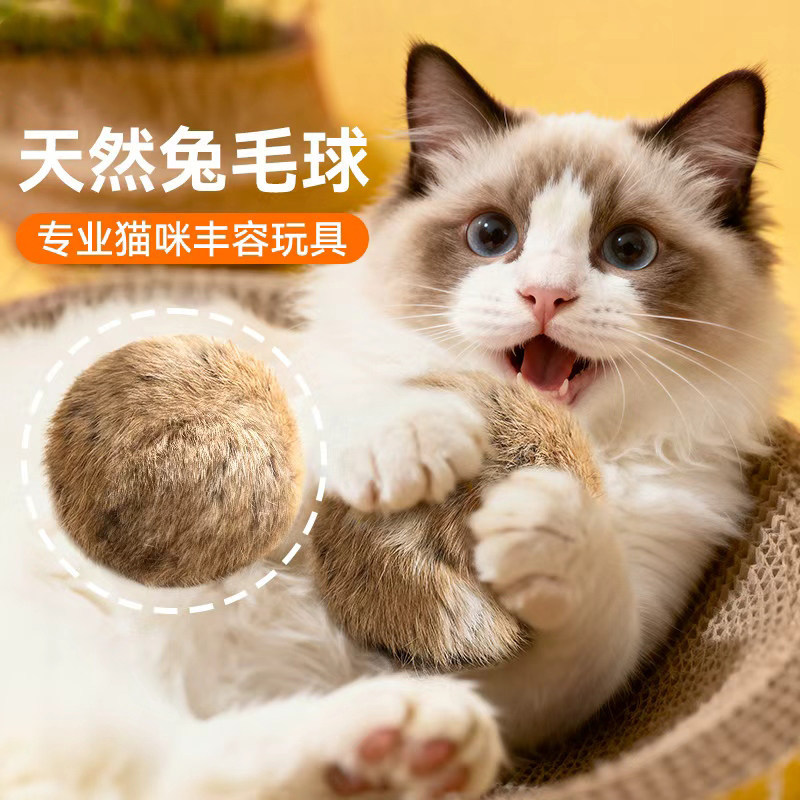 Cat Toys Rabbit Fur Ball Rabbit Fur Strips Real Rabbit Fur Cat Teaser Ball Interactive Pet Toy Cat Teaser Stick Cat Toys Rabbit Fur Ball Rabbit Fur Strips Real Rabbit Fur Cat Teaser Ball Interactive Pet Toy Cat Teaser Stick