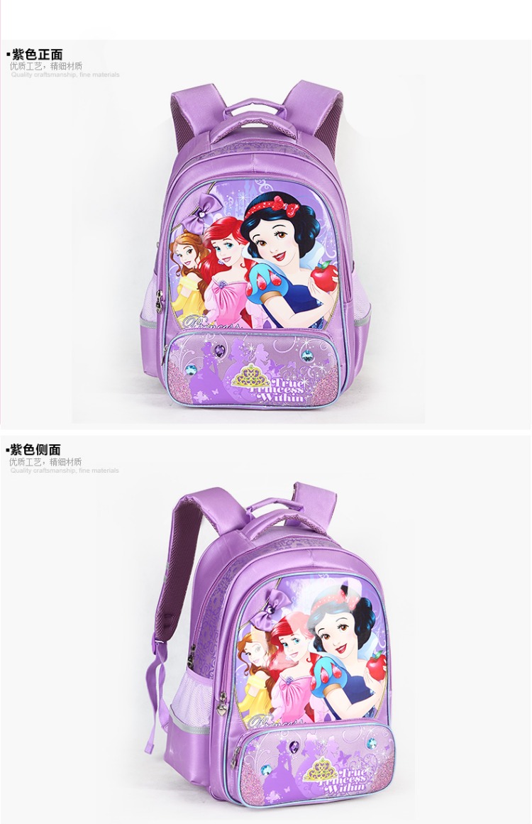 Túi đi học Disney nữ tiểu học nữ 1-3-5 gánh vai đeo vai 4 - 6 túi tuyết trắng cho học sinh - Túi bé / Ba lô / Hành lý balo đi học nữ cấp 1