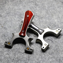 Stainless steel aluminum handle star God slingshot outdoor flat leather free binding fast pressure precision adult toys new wooden handle legend frame