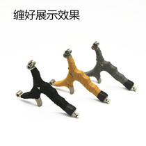 New product double-use crooked handle single card slingshot ball bow big power single-strand rubber band group traditional precision crooked Outdoor
