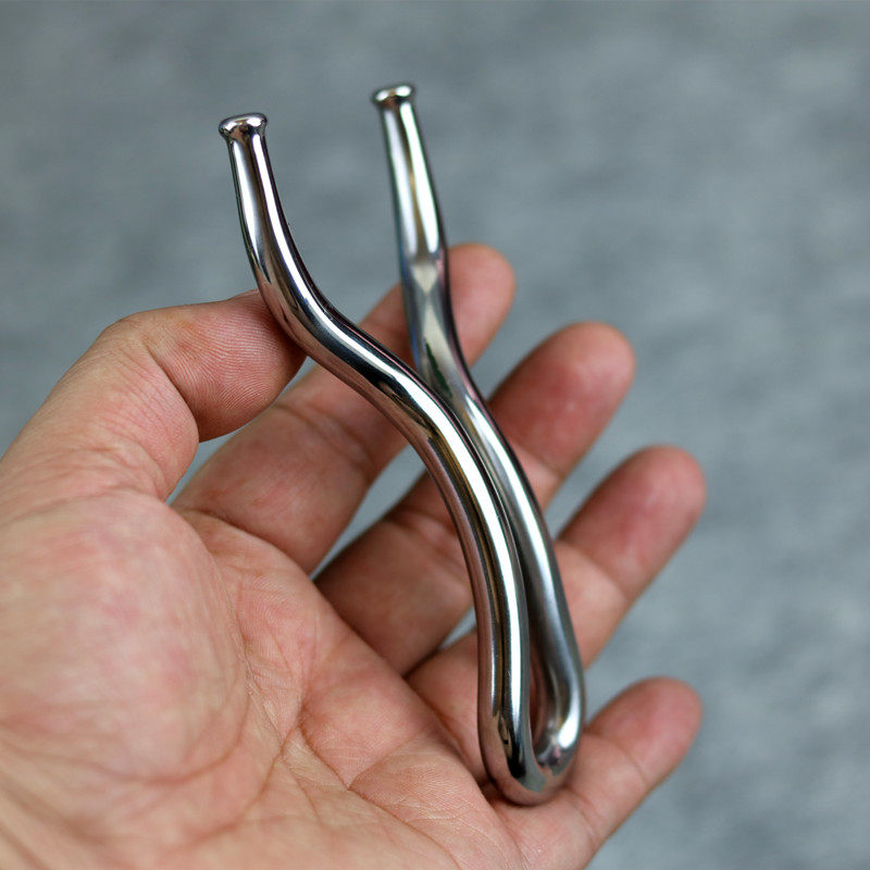 9mm stainless steel handmade cold-bent flying tiger titanium steel 10mm bucktooth vase support head small S recurve flat leather slingshot