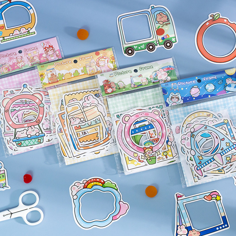 3-inch pat-up photo sticker pack DIY photo-book hand ledger Decorative Sticker Painting Kindergarten Growth Manual Archive Material