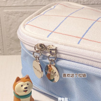 Japan KOKUYO REPUTATION PEN Expandable Open Multilayer Pencil Case Double Zipper Large Capacity Student Double pen bag