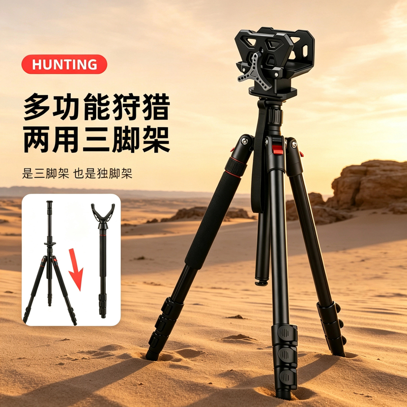 Aluminum Alloy Shooting Tripod Stand Photography Stand Outdoor Portable Hunting Support Stand Cs Tactical Monopod Aluminum Alloy Shooting Tripod Stand Photography Stand Outdoor Portable Hunting Support Stand Cs Tactical Monopod