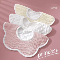 Baby pure cotton gauze bib saliva napkin baby waterproof spit-up newborn bib male bib spring and autumn female princess style