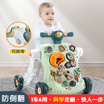 Trotteur pour bébé poussette pour nourrissons et tout-petits anti-jambes en O aide à la marche multifonctionnelle anti-renversement voiture jouet 2