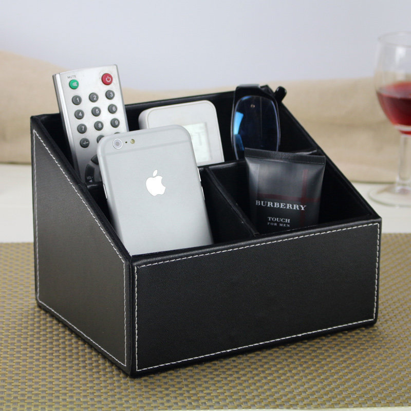 Kafran office desktop remote control storage box Living room coffee table shelf Creative stationery cosmetic box